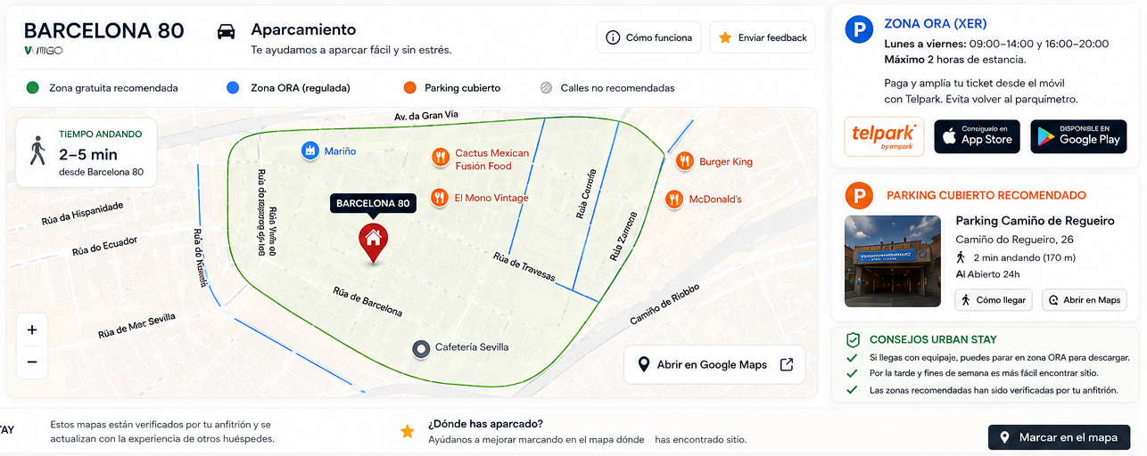 Guía de aparcamiento de Barcelona 80 con zona gratuita, zona ORA y parking cubierto